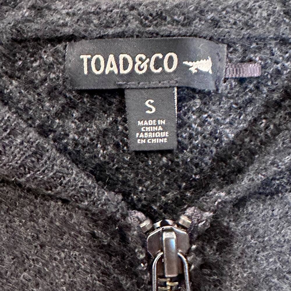 Toad & Co Heartfelt Plaid Zip Wool Sweater size small - Picture 2 of 10